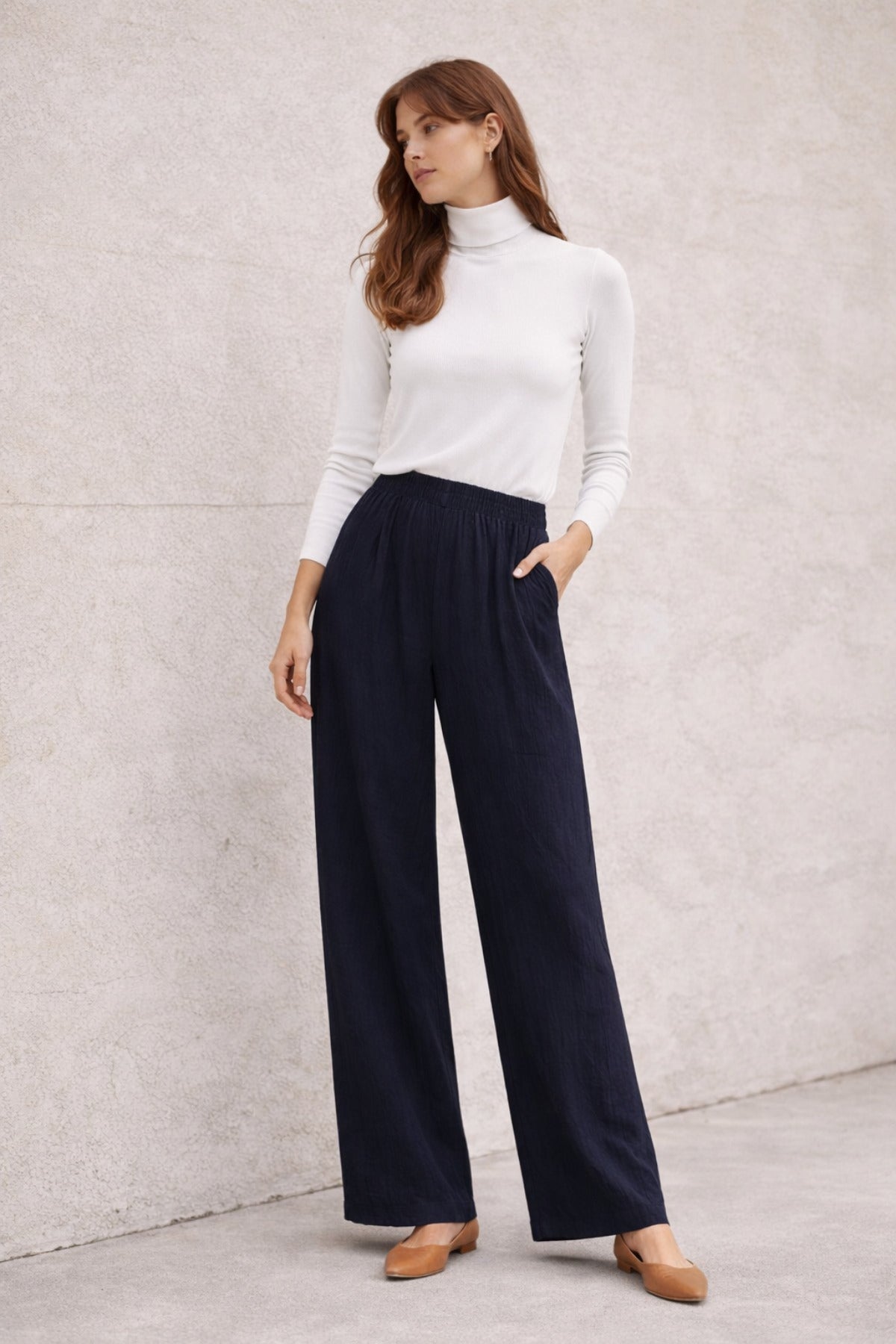 Balıkçı Yaka Uzun Kollu Body Beyaz manken - Ivoire Wear